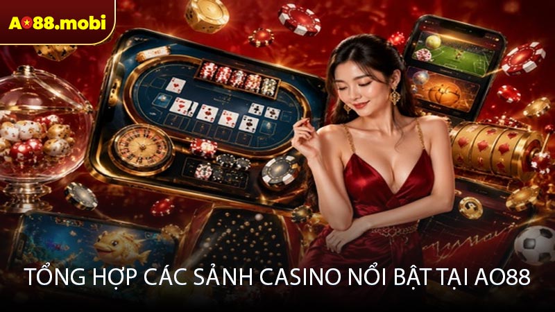 Tổng hợp các sảnh casino nổi bật tại AO88